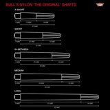 Bull's Long Nylon Ring shafts zwart - 5 pack