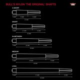 Bull's In Between Nylon Ring shafts zwart - 5 pack