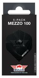 Bull's Mezzo 100 zwart No.2 flights - 5-pack