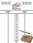 PDC whiteboard scorebord met accessoires PDC whiteboard scorebord met accessoires