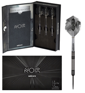 Unicorn Noir Dimitri van den Bergh 90% steeltip dartpijlen