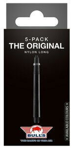 Bull's Long Nylon Ring shafts zwart - 5 pack