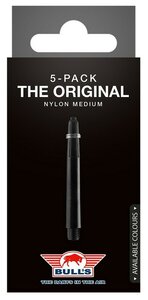 Bull's Medium Nylon Ring shafts zwart - 5 pack