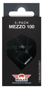Bull's Mezzo 100 zwart No.2 flights - 5-pack