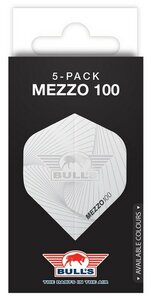 Bull's Mezzo 100 wit No.2 flights - 5-pack